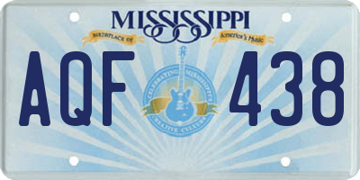 MS license plate AQF438