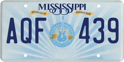 MS license plate AQF439