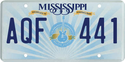 MS license plate AQF441