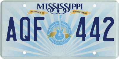 MS license plate AQF442