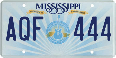 MS license plate AQF444
