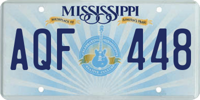 MS license plate AQF448