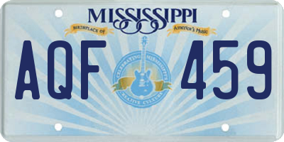 MS license plate AQF459