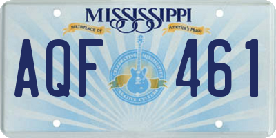 MS license plate AQF461