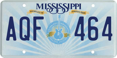MS license plate AQF464