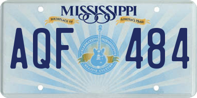 MS license plate AQF484