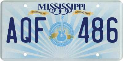 MS license plate AQF486
