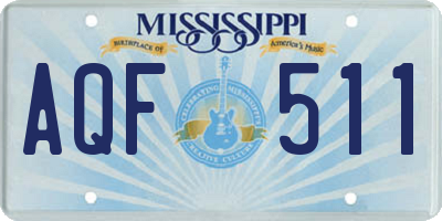 MS license plate AQF511