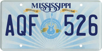 MS license plate AQF526