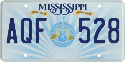 MS license plate AQF528