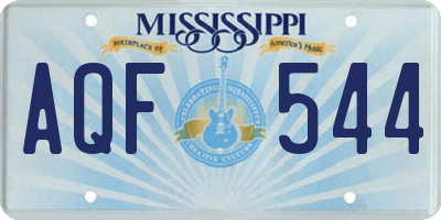 MS license plate AQF544