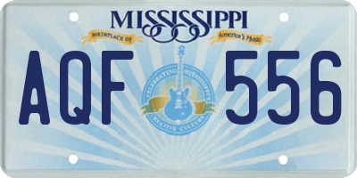 MS license plate AQF556