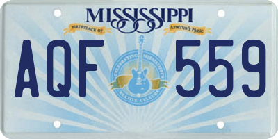 MS license plate AQF559
