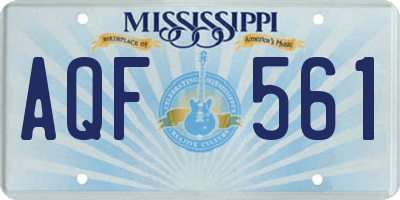 MS license plate AQF561