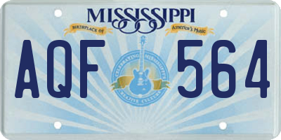 MS license plate AQF564