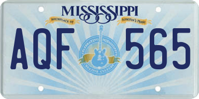 MS license plate AQF565
