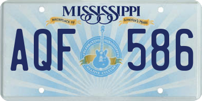 MS license plate AQF586