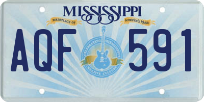 MS license plate AQF591