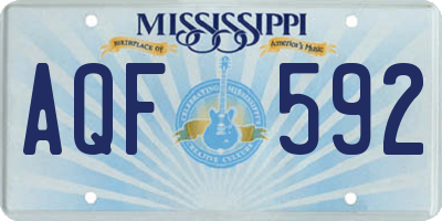 MS license plate AQF592