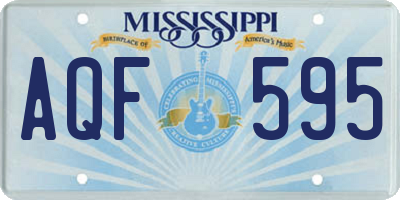 MS license plate AQF595