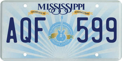MS license plate AQF599