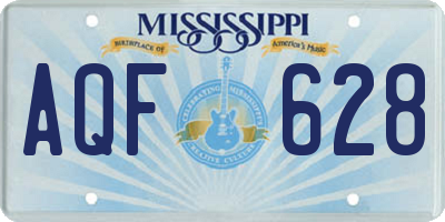 MS license plate AQF628
