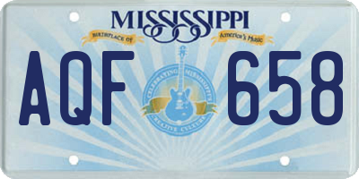 MS license plate AQF658