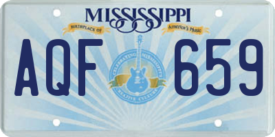 MS license plate AQF659