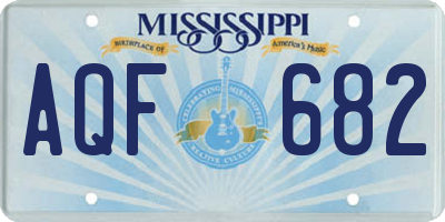 MS license plate AQF682
