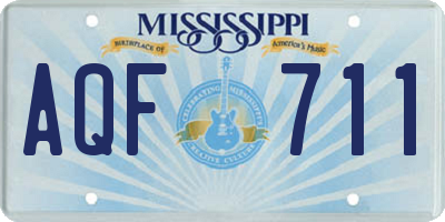 MS license plate AQF711