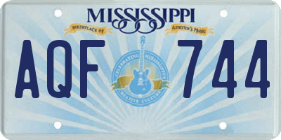 MS license plate AQF744