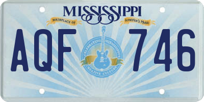 MS license plate AQF746