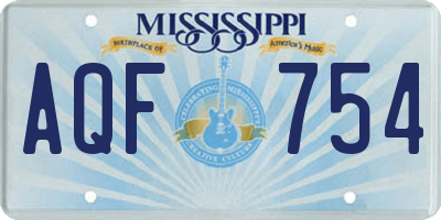 MS license plate AQF754
