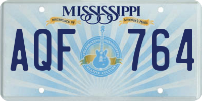 MS license plate AQF764