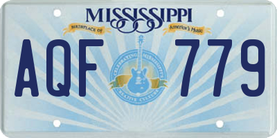 MS license plate AQF779