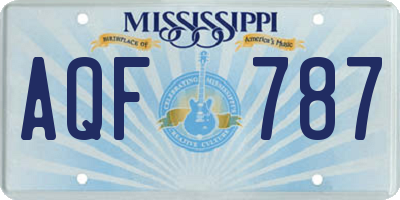 MS license plate AQF787