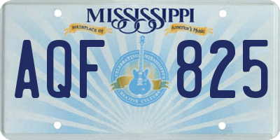MS license plate AQF825
