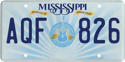 MS license plate AQF826