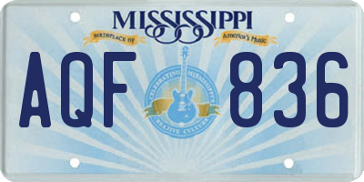 MS license plate AQF836
