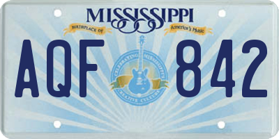 MS license plate AQF842