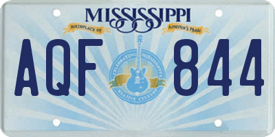 MS license plate AQF844