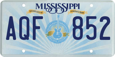 MS license plate AQF852