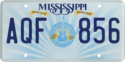 MS license plate AQF856