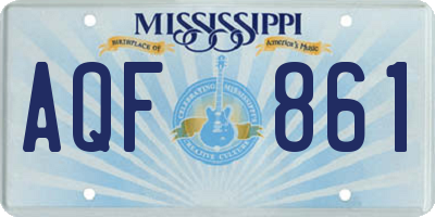 MS license plate AQF861