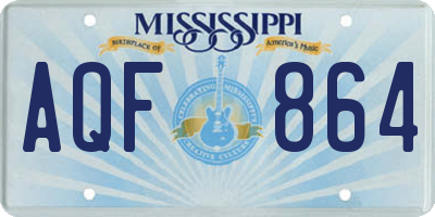 MS license plate AQF864