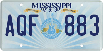 MS license plate AQF883