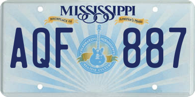 MS license plate AQF887