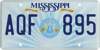 MS license plate AQF895