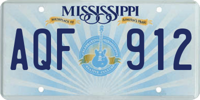 MS license plate AQF912