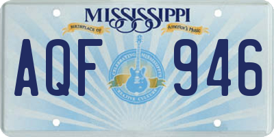 MS license plate AQF946